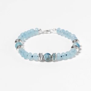 pulsera aguamarina