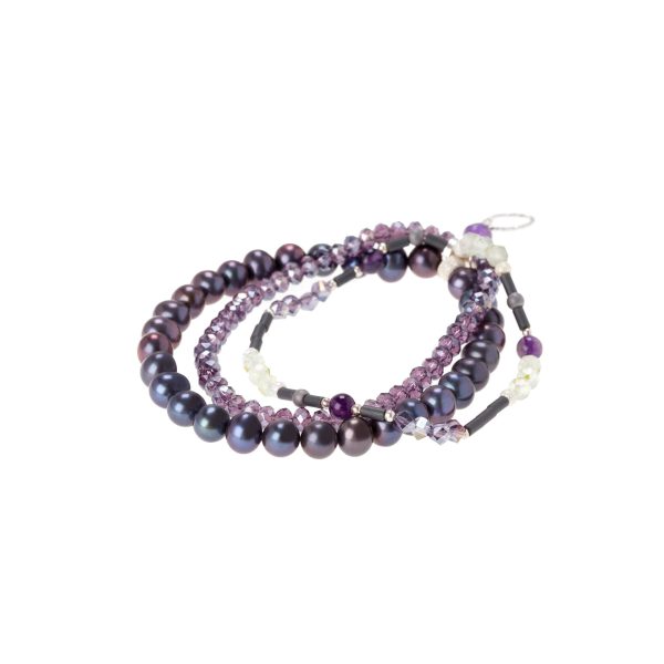 Pulsera de amatista y prehnita verde Marybola