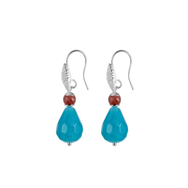 Silver shell earrings with silver