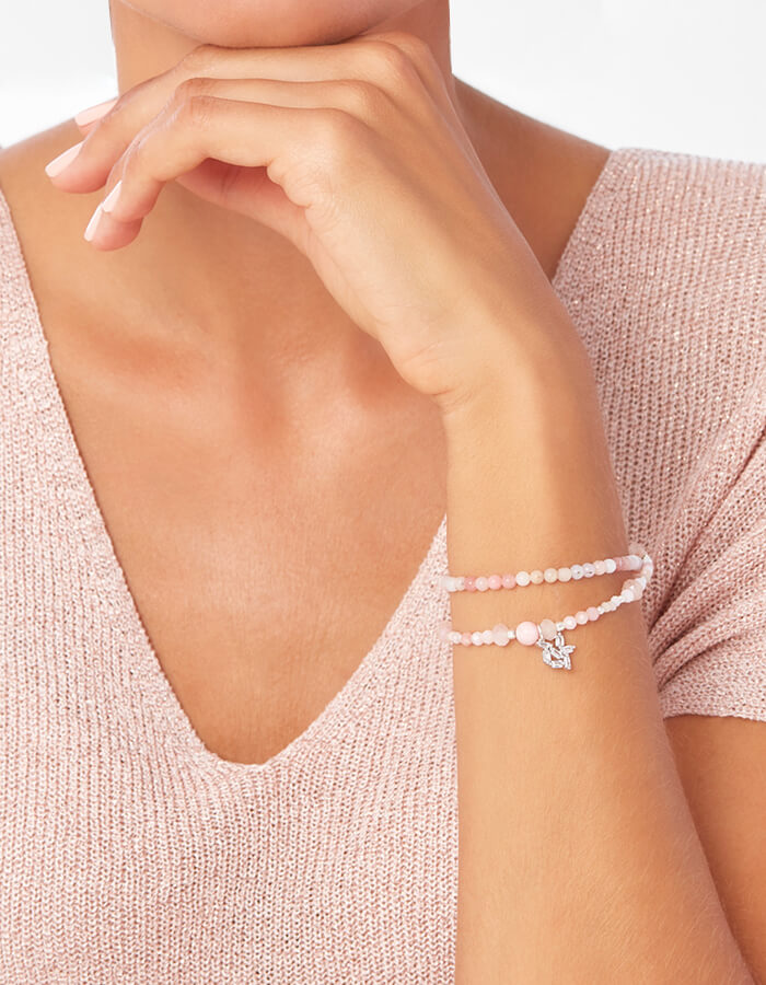 pulseras ópalo rosa